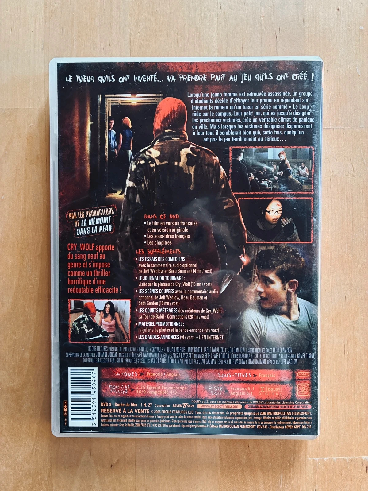 dvd Cry Wolf. – photo 3